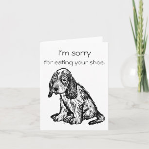 Carte Chien triste coupable excuses de chien désolé de m