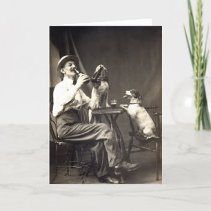 Carte Chiens 1905 potables de bière