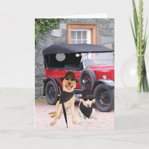 Carte Chiens amusants personnalisables Classique