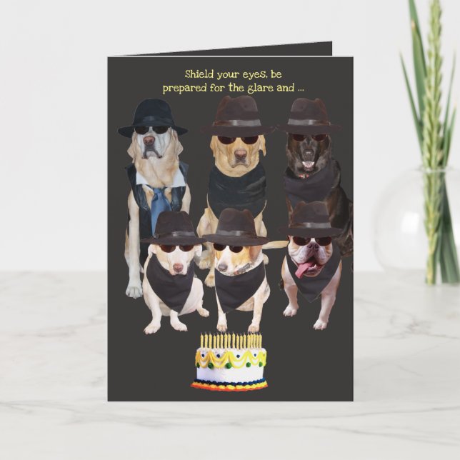 Carte Chiens amusants Risque d'incendie Anniversaire (Devant)