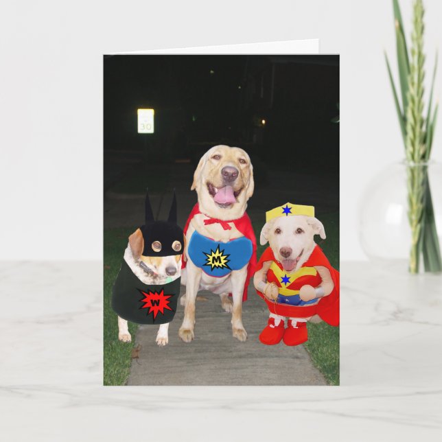 Carte Chiens/carte superbes drôles personnalisables (Devant)