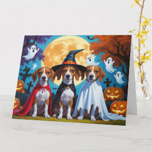 Carte Chiens de Basenji Citrouille Halloween drôle