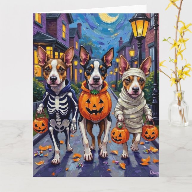 Carte Chiens de Chesapeake Bay Terrier Costumes d'Hallow (Fleur jaune)