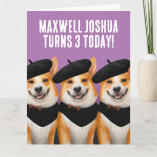 Carte Chiens De Corgi Chic Chic Vous Souhaitent Bon Anni