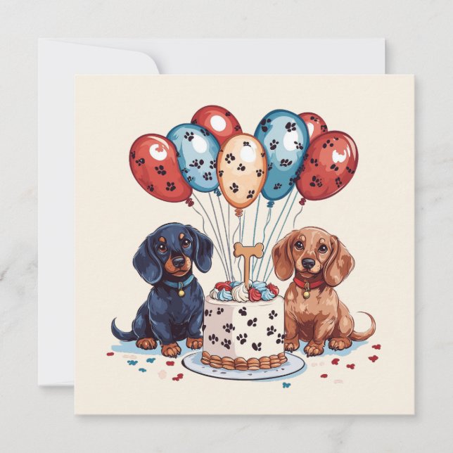 Carte Chiens de Dachshund (Devant)