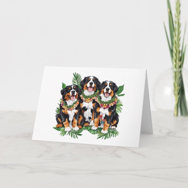 Carte Chiens de montagne bernois d'Hawaï (Devant)