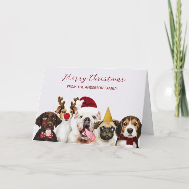 Carte Chiens de Noël (Devant)
