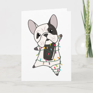 Carte Chiens de taureau Joyeux animaux d'hiver de Noël