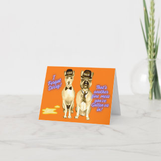 Carte Chiens "Désolé"