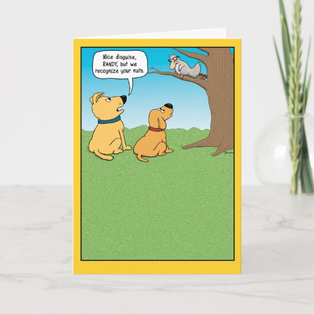 Carte Chiens et écureuils amusants Anniversaire (Devant)