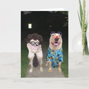 Carte Chiens/laboratoires amusants comme humains à Hallo
