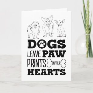 Carte Chiens Laisser des Empreintes de pattes sur votre 