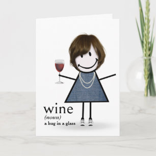Carte Chiffre D'Anniversaire Fille Avec Vin Rouge