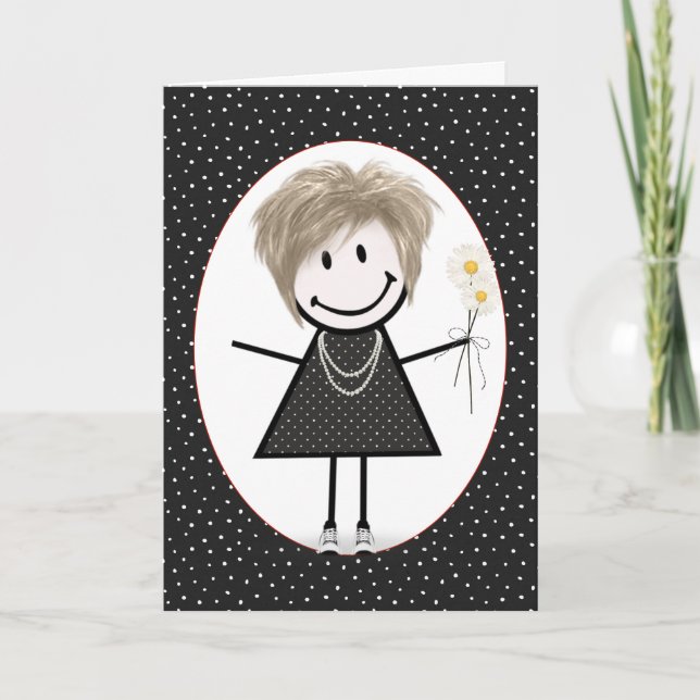 Carte Chiffre d'anniversaire fille pour ami (Devant)