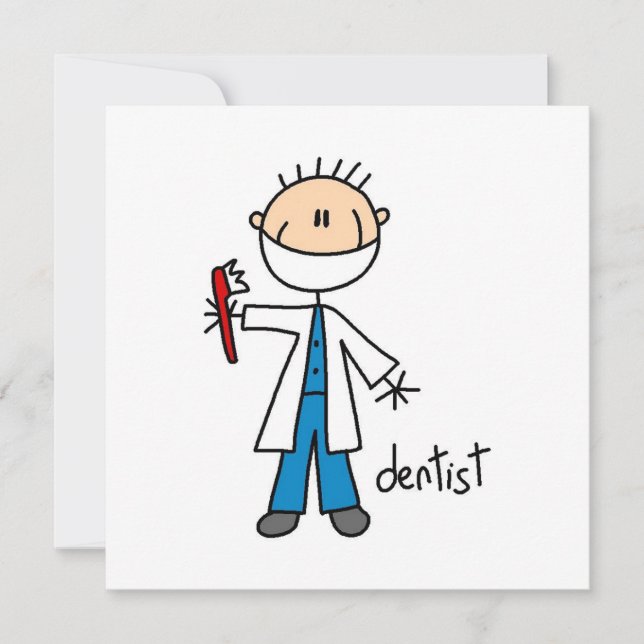 Carte Chiffre de bâton dentiste (Devant)