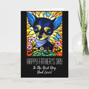 Carte Chihuahua Bonne Fête des pères Au Meilleur Papa Ch