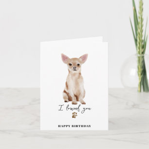 Carte Chihuahua Chien maman chiot marionnettes Animaux m
