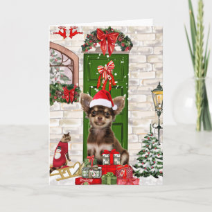Carte Chihuahua Chien Noël