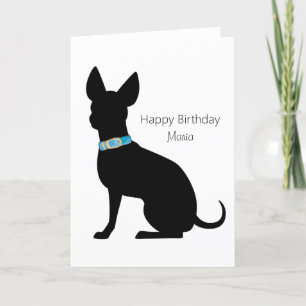 Carte Chihuahua Chig pour anniversaire personnalis