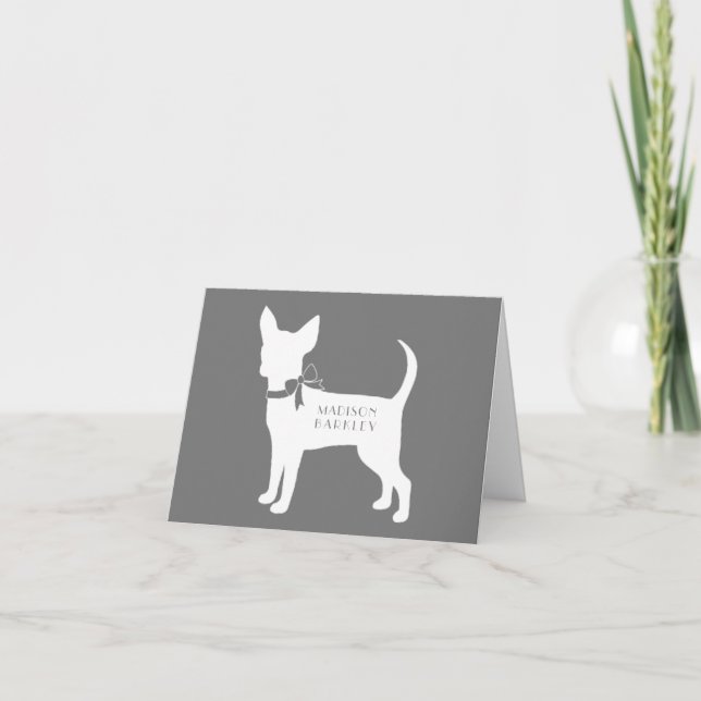 Carte Chihuahua Chig Puppy Note Card (Devant)