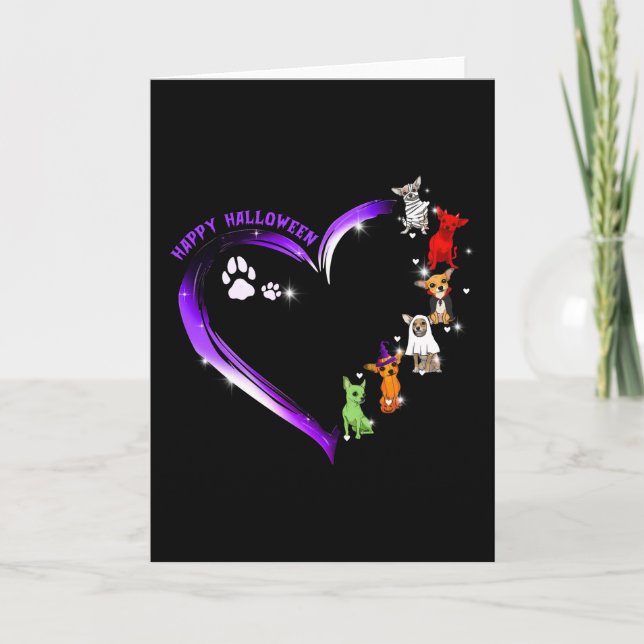 Carte Chihuahua Costume Happy Chemise Halloween drôle Ch (Devant)