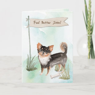 Carte Chihuahua de long Haired se sentent mieux de la ch