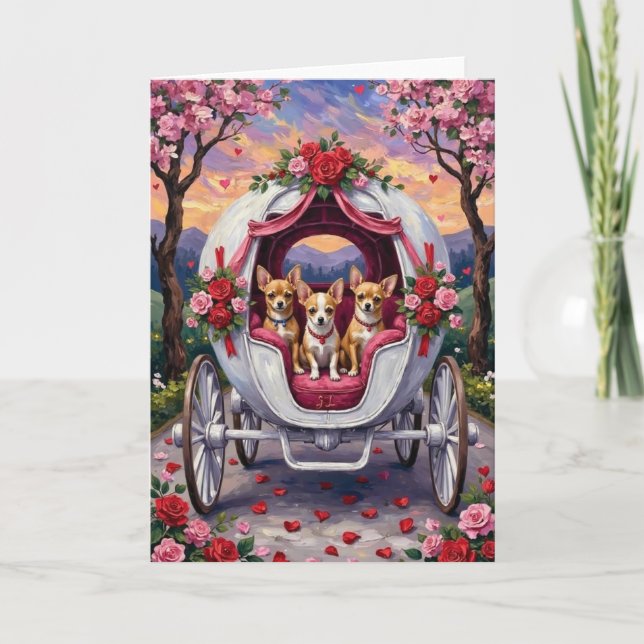 Carte Chihuahua Dog Valentine's Day (Devant)