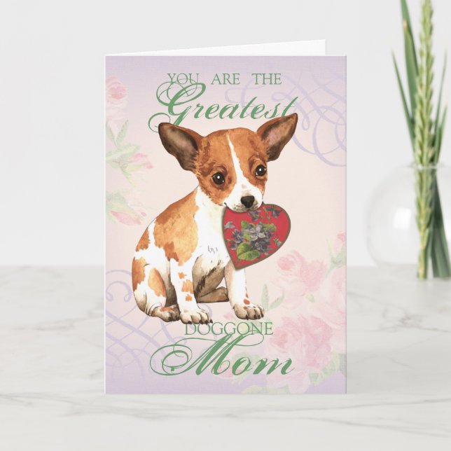 Carte Chihuahua Heart Mom (Devant)