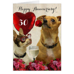 Carte Chihuahua Joyeuse 30e Anniversaire