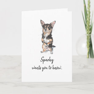 Carte Chihuahua noir et tan personnalisable Fête des Mèr