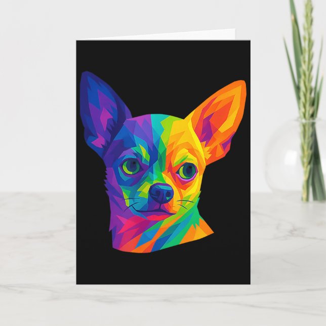 Carte Chihuahua P Art Rtrait For Dog Owners  (Devant)