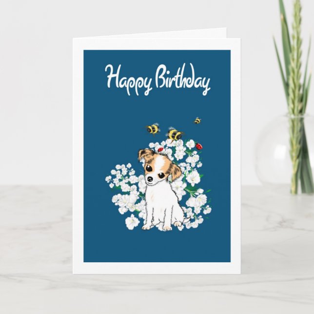 Carte Chihuahua Puppy Birthday Card - Ajouter son salut (Devant)