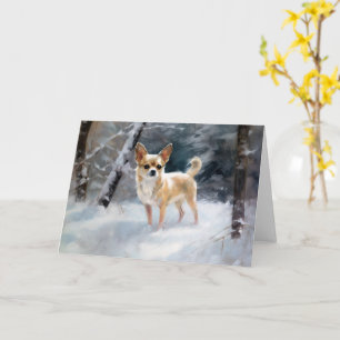 Carte Chihuahua  Qu'il neige Noël