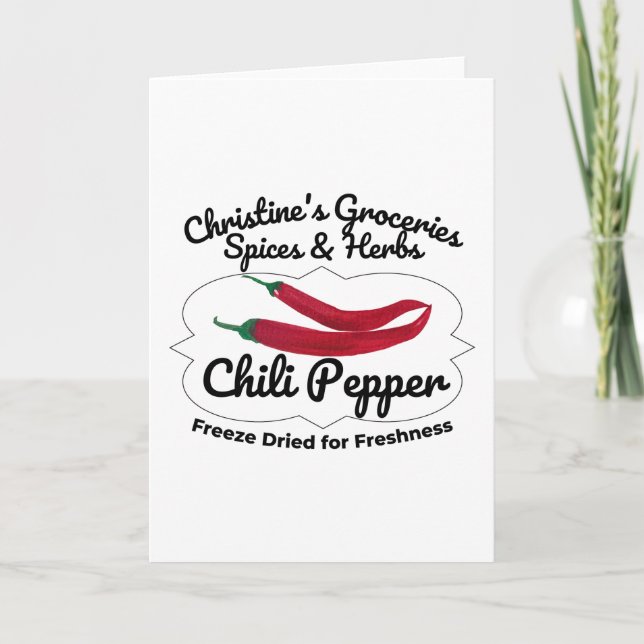 Carte Chili Pepper jar. (Devant)