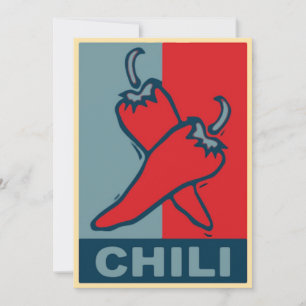 Carte Chili rouge et bleu