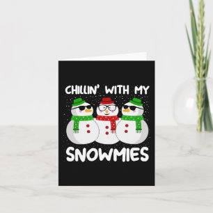 Carte Chillère de Noël Snowman Avec Mes Neiges Gi moche