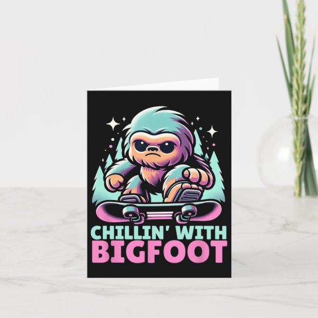 Carte Chillin' Avec Bigfoot Alpine Sports D'Hiver Snowbo (Devant)