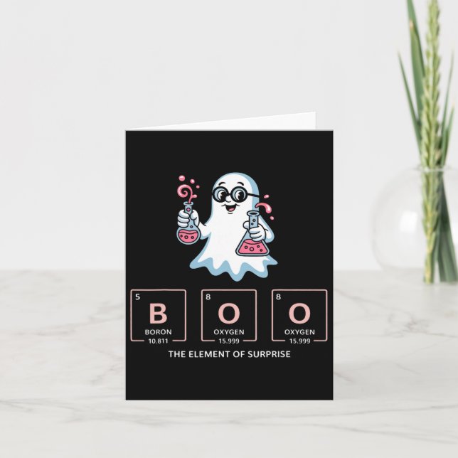 Carte Chimie Boo L'Élément De Surprise Cute Chemist (Devant)