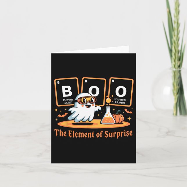 Carte Chimie Boo L'élément De Surprise Joli Chimiste (Devant)