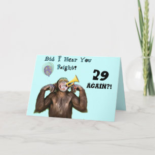Carte Chimpanzé drôle sur la colline Anniversaire