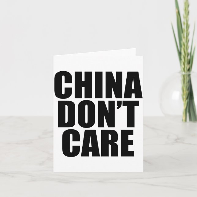 Carte China Dont Care  (Devant)