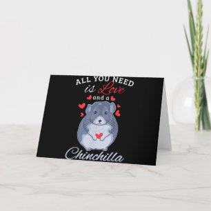 Carte Chinchilla Cadeau Funny mignon Animateur Amoureux