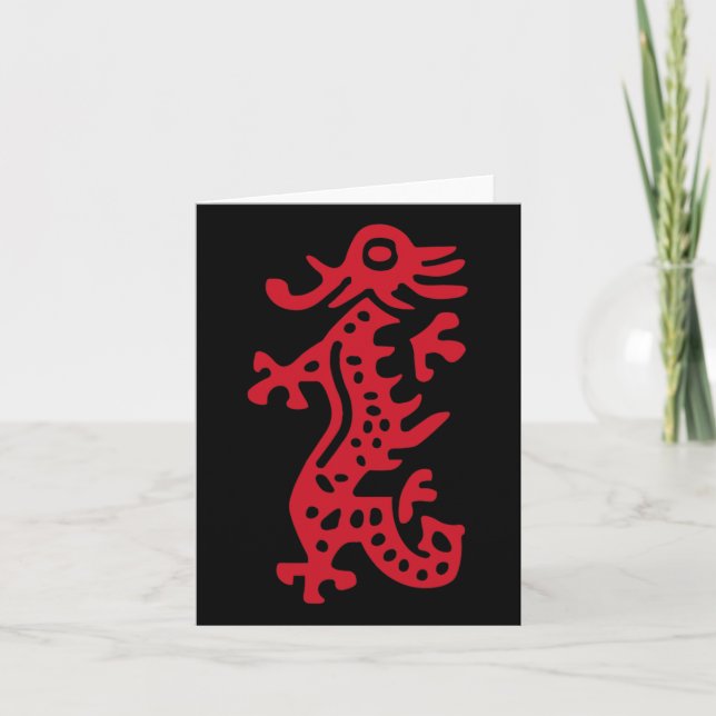 Carte Chinois Mah Jong Dragon Rouge Carrelage Mahjong Co (Devant)