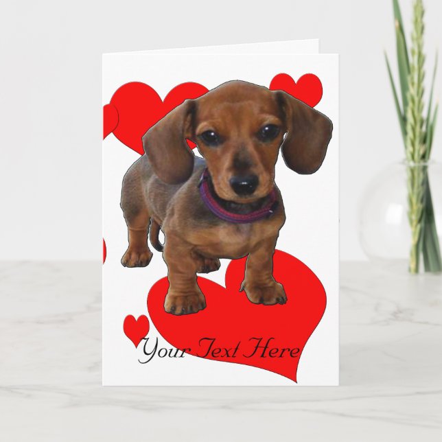 Carte Chiot avec coeur (Devant)