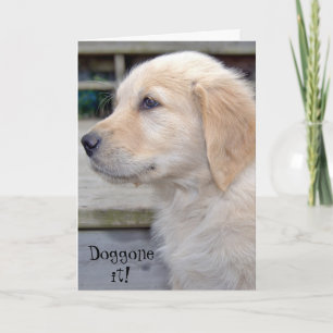 Carte Chiot de récupération d'or d'anniversaire
