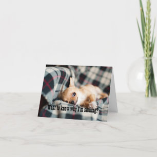 Carte Chiot de sourire d'anniversaire