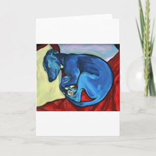 Carte "Chiot du whippet des bleus layette