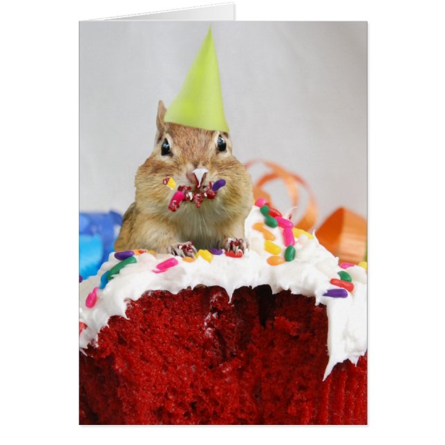 Carte Chipmunk Animal Party (Devant)