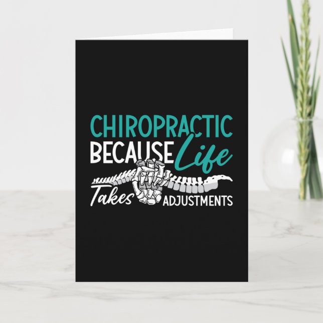 Carte Chiropractor Chiropractic Because Life Spine Gift (Devant)