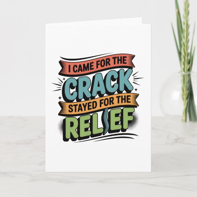 Carte Chiropractor Retour Secours Funny Cadeau (Devant)